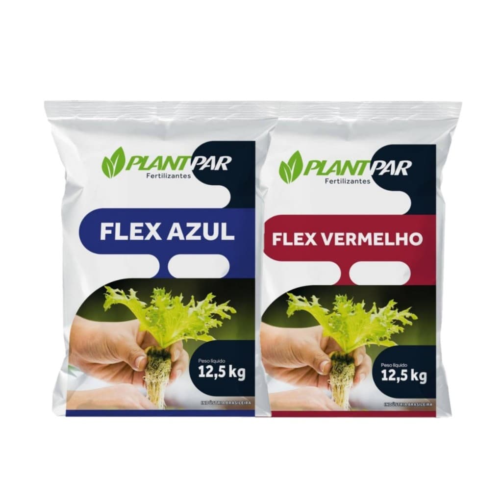 Flex Vermelho + Flex Azul 25kg - Nutriente Para Hidroponia
