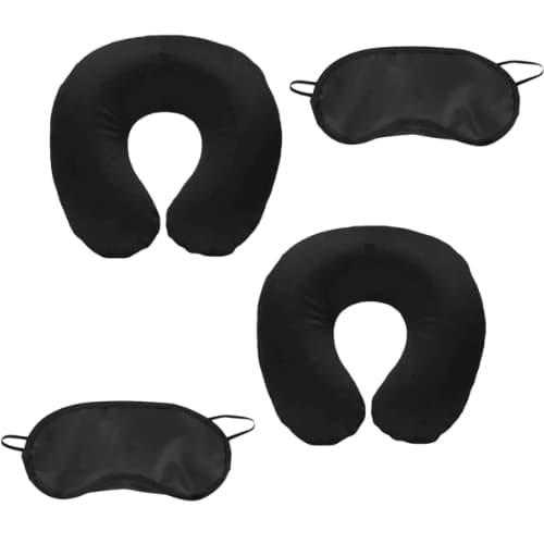 2 Almofada de Pescoço para Viagem Descanso de Cabeça Cervical+2mascara dormir adulto