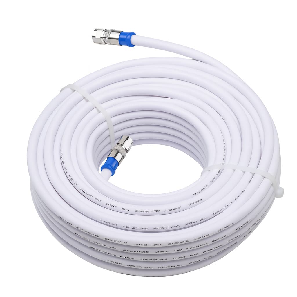 Cabo Coaxial Blindado RG6 para Antena de TV – Digital, Parabólica e TV a Cabo