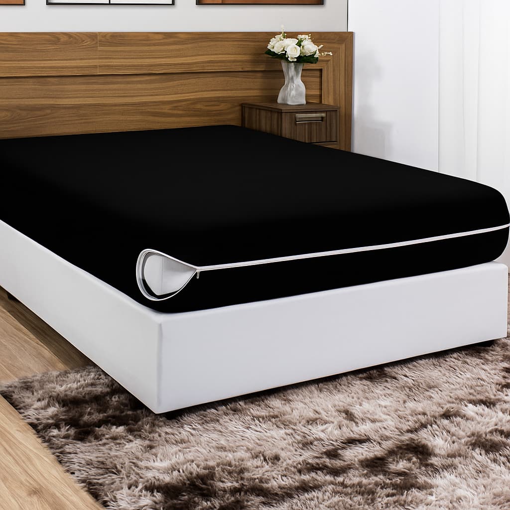 Capa de Colchão Com Zíper Malha Gel Casal Queen King Solteiro