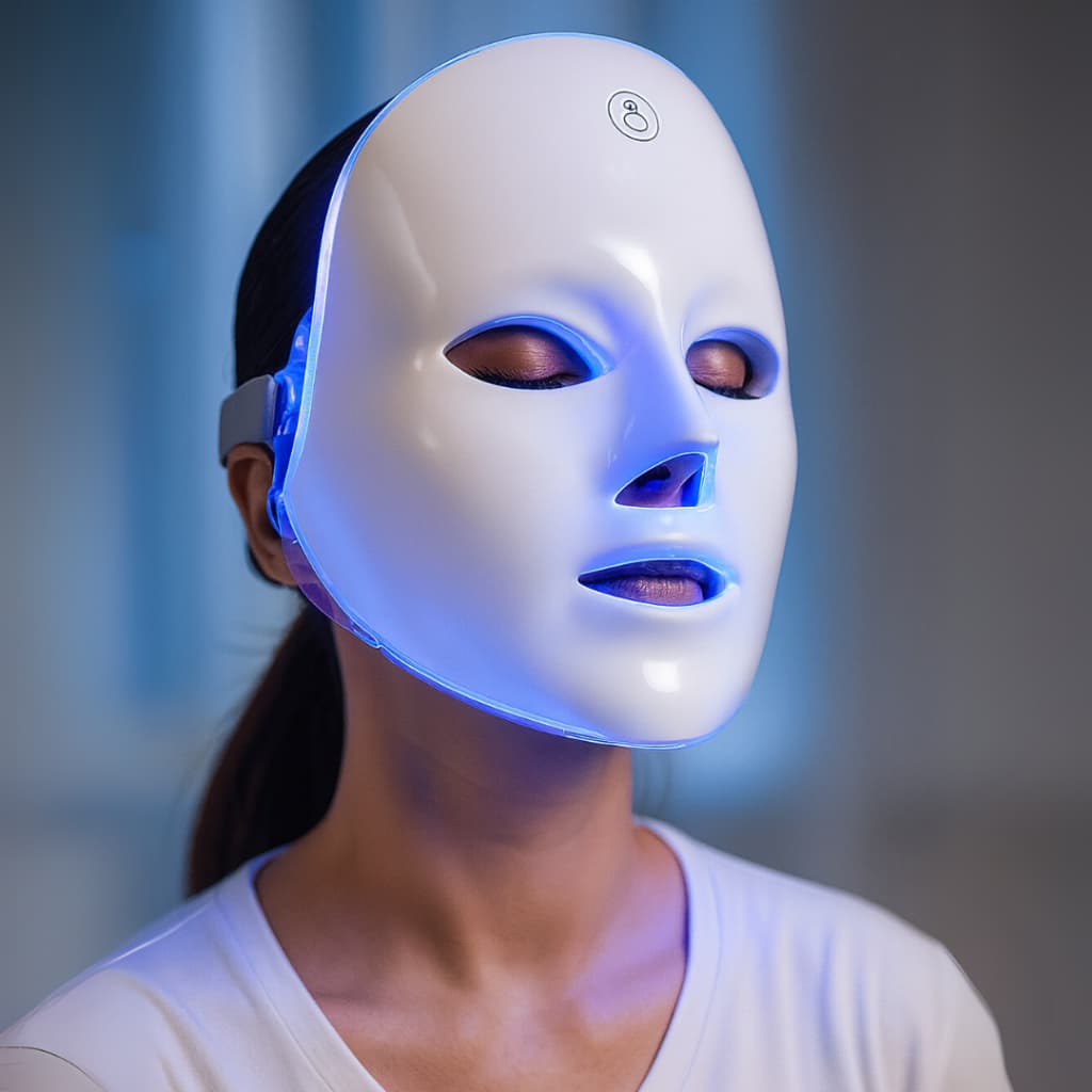 Máscara LED Facial 7 em 1 – Fototerapia Estética, Rejuvenescimento e Antiacne