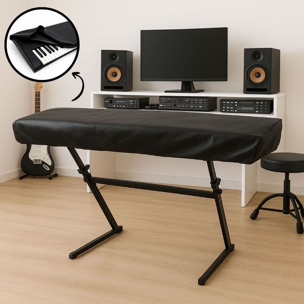 Capa Teclado 6/8 Protetora Impermeavel Reforçada Yamaha, Korg, Roland Para Sobrepor Premium