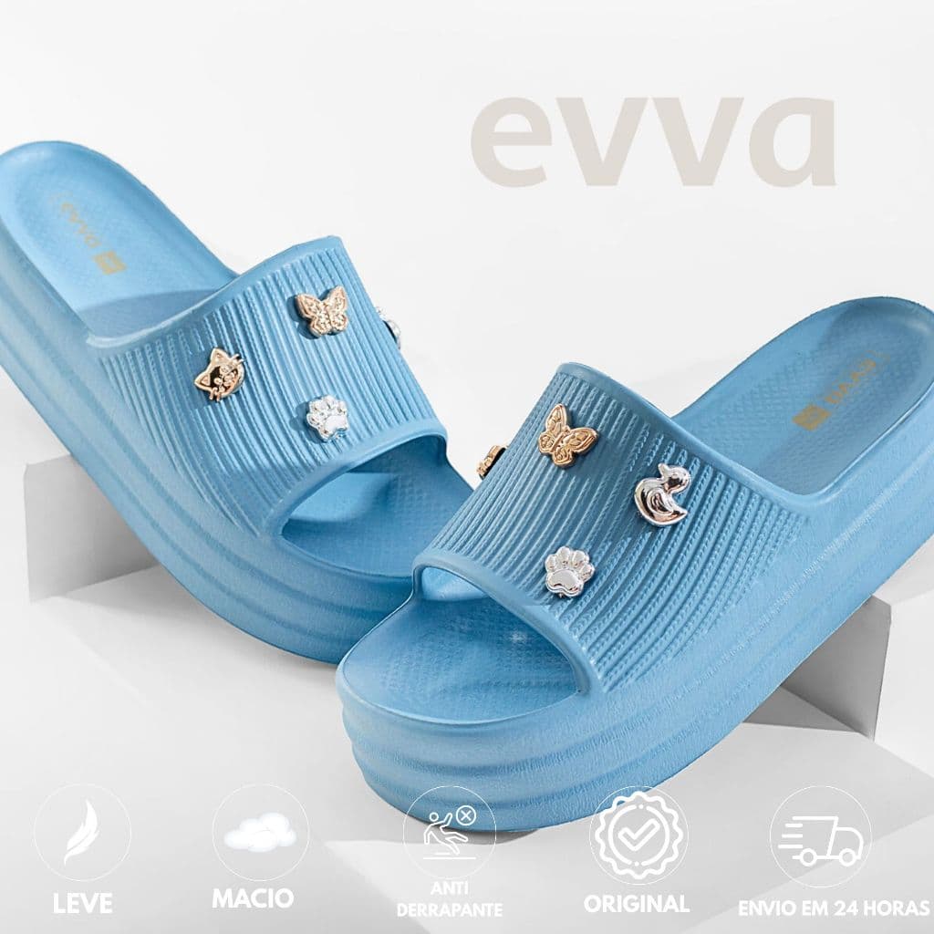 Chinelo Slide Nuvem Conforto Original Com Pins Exclusivos chinelo feminino confortável para diaa dia