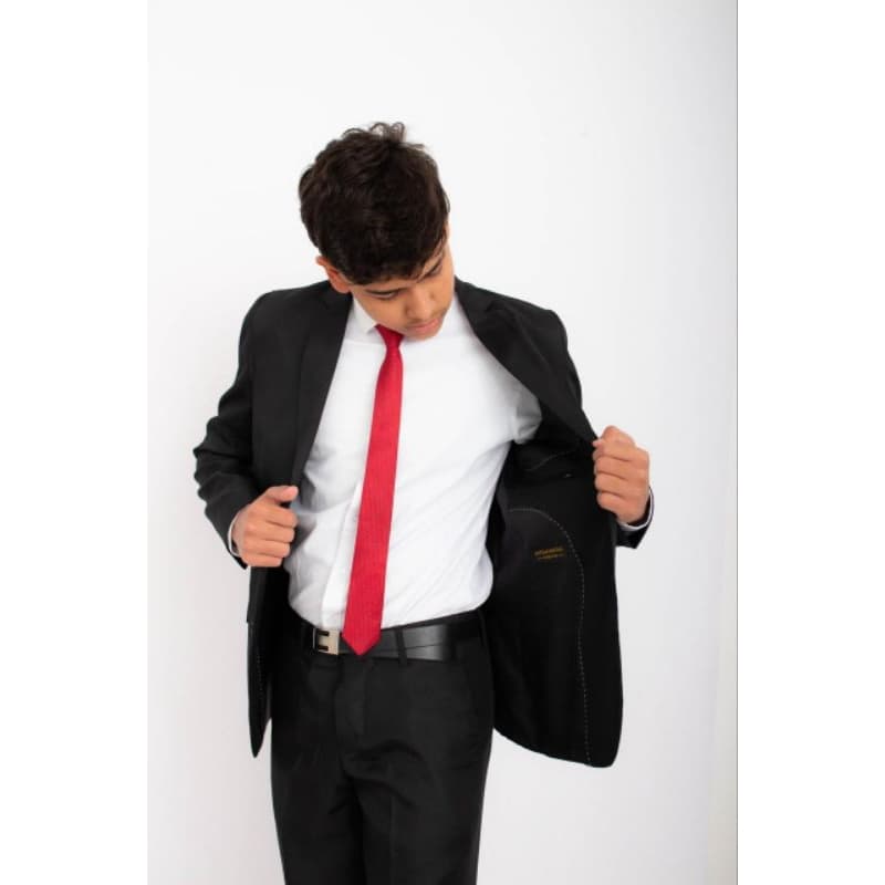 Terno Slim Premium Preto (Paletó - Calça - Cabide)