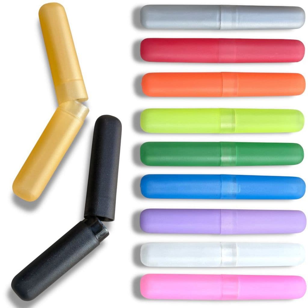Kit 24 Porta Escova de Dente Colorido – Estojo Leve e Prático para Viagem, Uso Diário, Clínicas