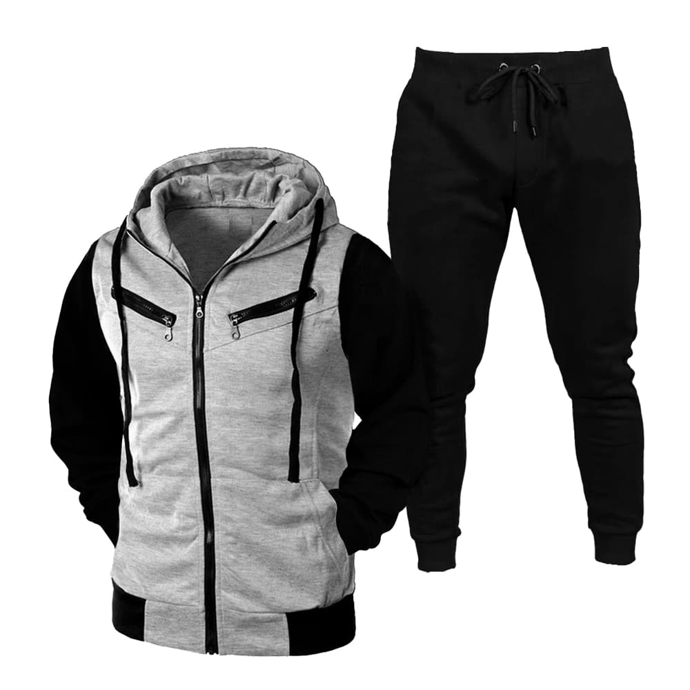 Kit Conjunto De Moletom Zíper Blusa De Frio e Calça