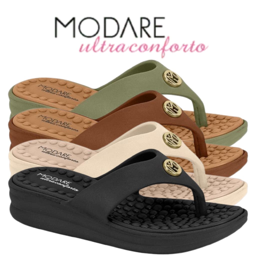 Chinelo Tamanco Modare Feminino Ortopedico Ultra Conforto Eva Leve Esporão Fascite Plantar 7213.100