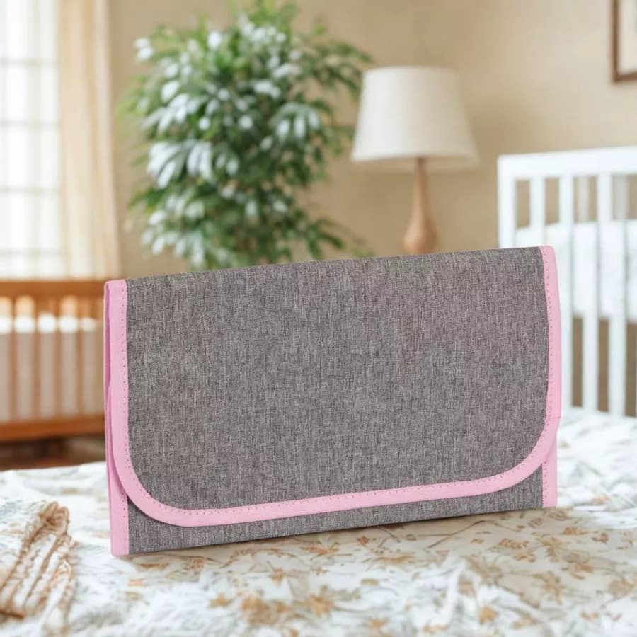 Trocador de Fralda Portátil 32 cm x 62 cm Acolchoado e 100% Impermeável Jeans
