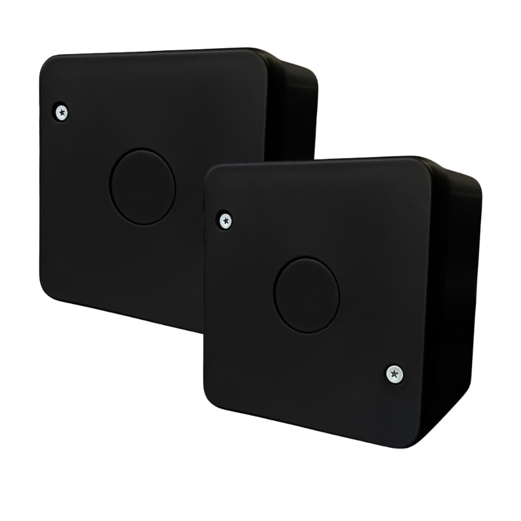 Jogo 2 Caixas Plástica Organizadora CFTV Sobrepor P/ Câmeras De Segurança Conectores