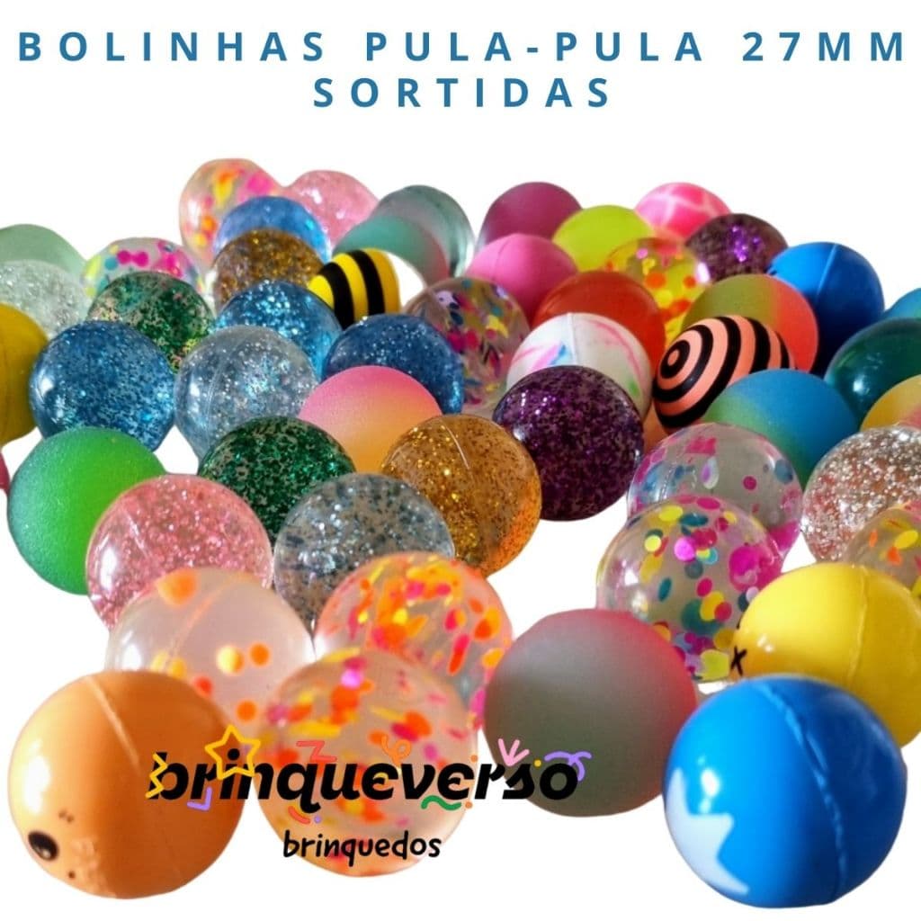 15/50UN Bolinhas Pula pula. Ideal para Kit Festa, Lembrancinha, Brinde aniversário, Brinquedo Barato