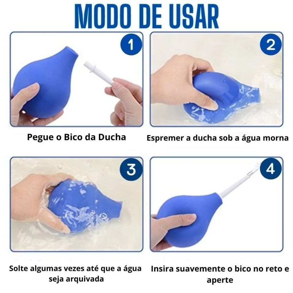 Ducha Intima Unussex 160ml Portátil Chuca Anal e Ducha Vagina, Higiene Ginecológica