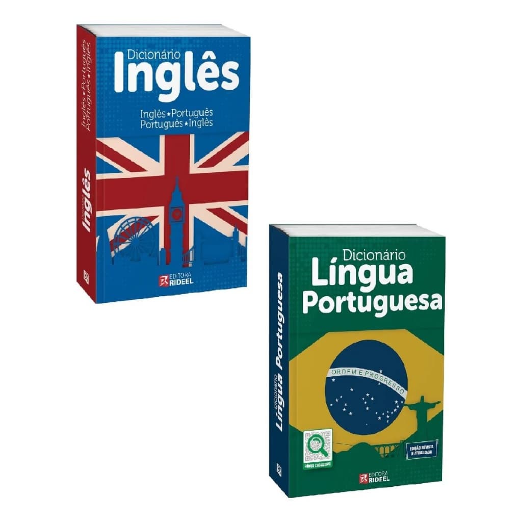 Kit C/ Dicionário Inglês E Português - Português E Inglês + Dicionário Língua Portuguesa  Edições Revistas E Atualizadas