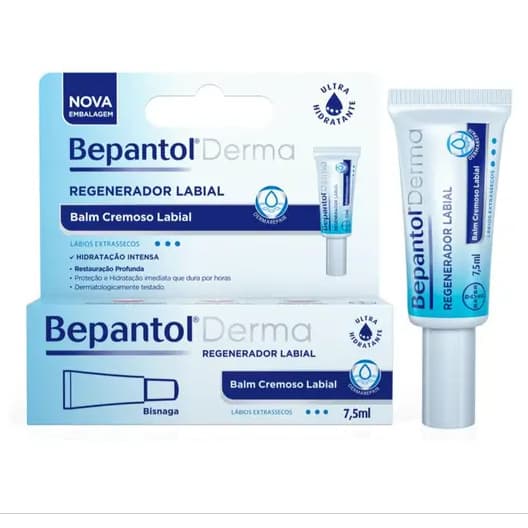 BEPANTOL DERMA BALM CREMOSO REGENERADOR LABIAL 7,5ML - bisnaga