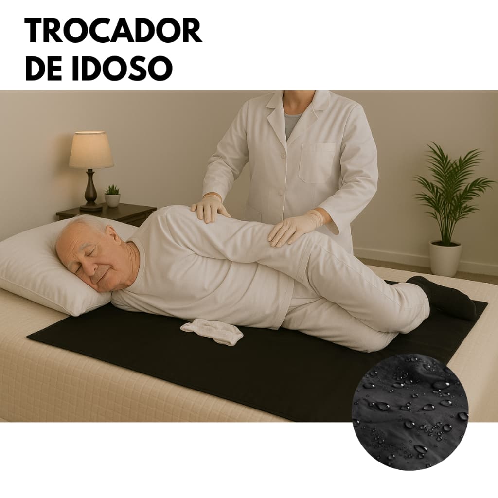 Trocador Idoso Impermeável Dobrável Resistente Dupla Face Clínico Cuidados