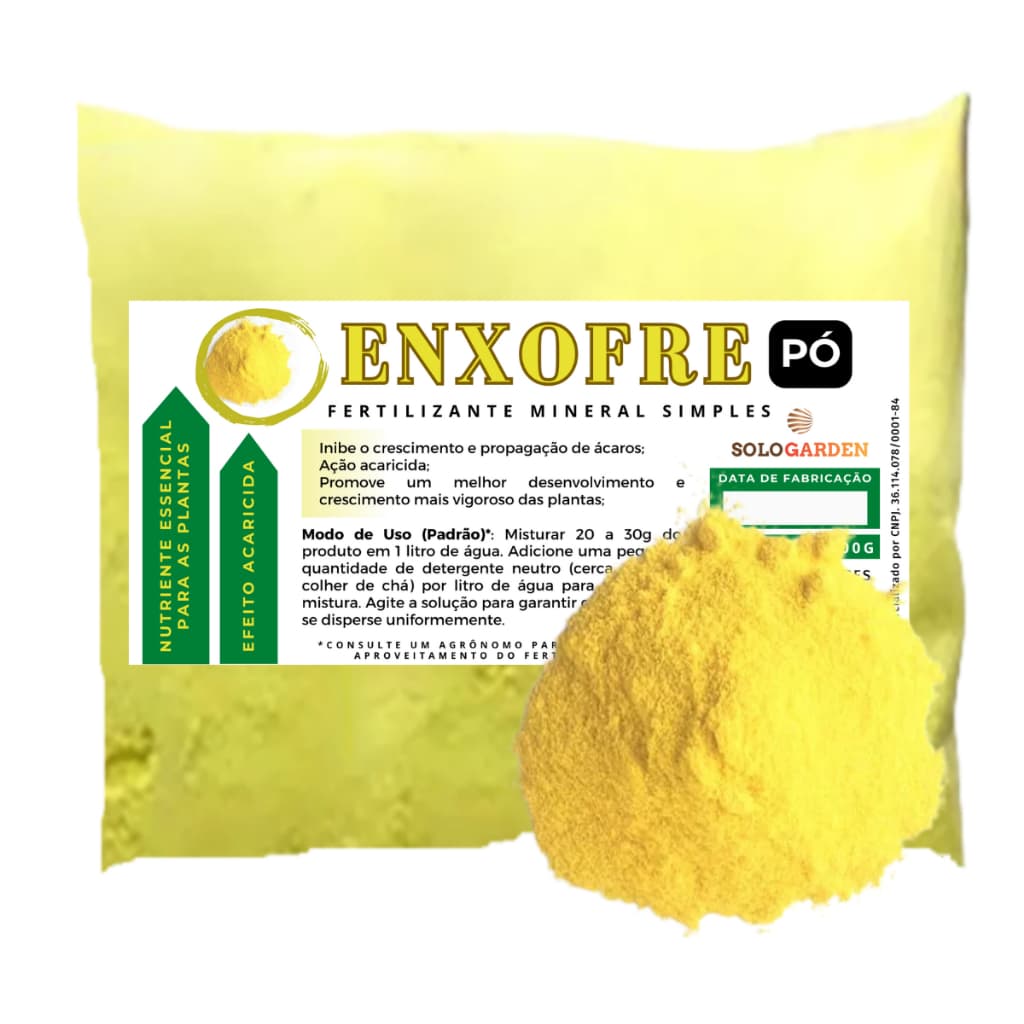 Enxofre Fertilizante Mineral Plantas Flores Frutas 30g