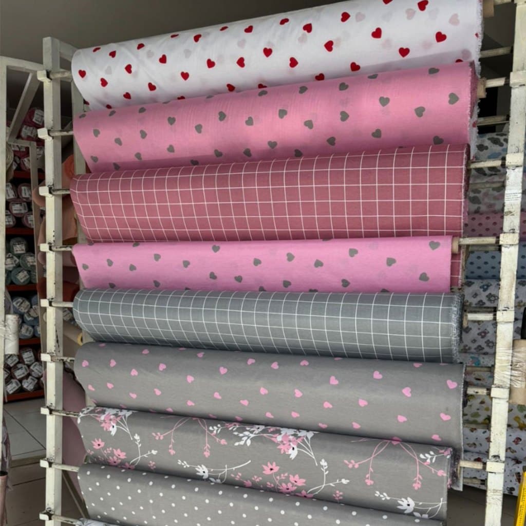 Tecido Percal Estampado 180 Fios 2,50m Largura por Metro