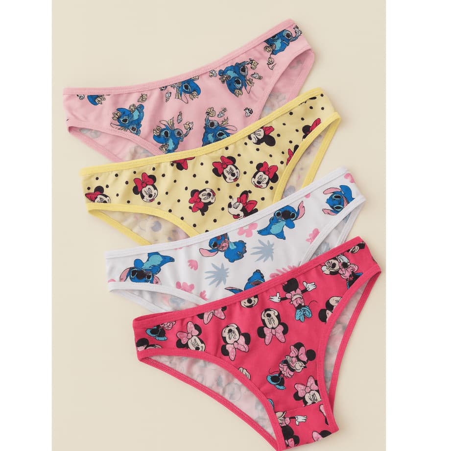 Kit 10 Calcinha Menina Moça Juvenil Estampada Personagens