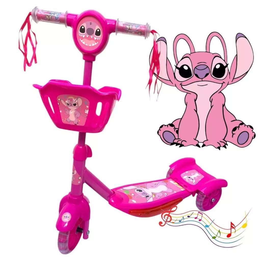 Patinete Infantil 3 RodasMusica C/Cesta Luz Musica Promoção novas
