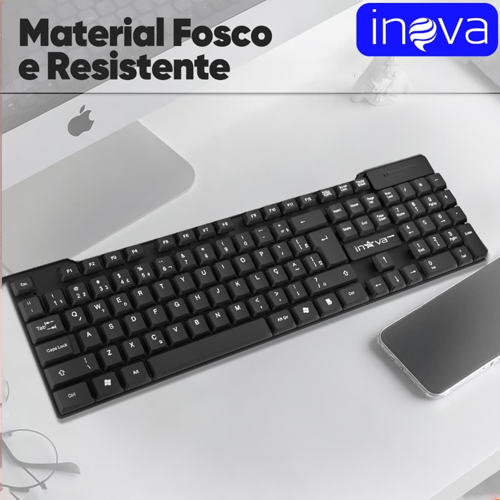 Inova Teclado Usb Padrão  Brasileiro Super Macio Notebook Pc Computador teclado com fio