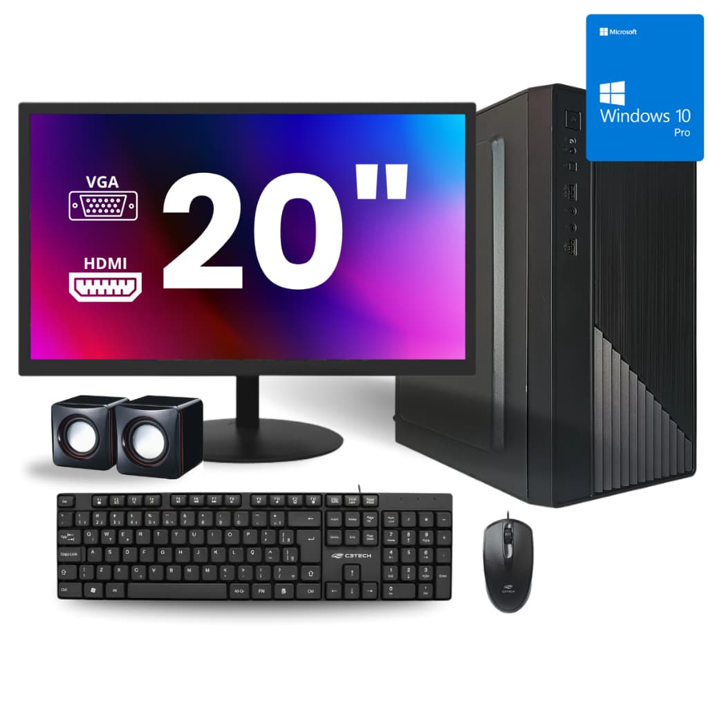 Computador Completo Intel Core I5 8 Gb Ssd 240 Gb Monitor Led 20  W10