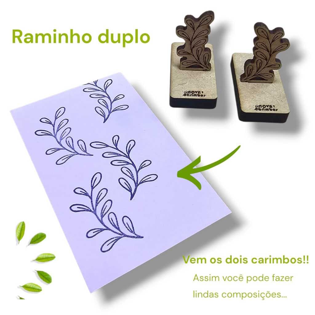 Carimbo - Raminho duplo - são 2 carimbos de raminho