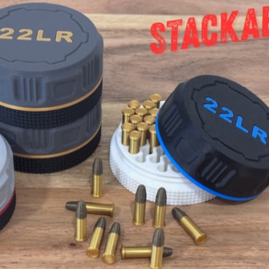 Cápsula de Munição Rosqueável .22LR 55 Balas + BRINDE | NÃO ENVIAMOS BALAS/MUNIÇÃO | Armazenamento Ammo