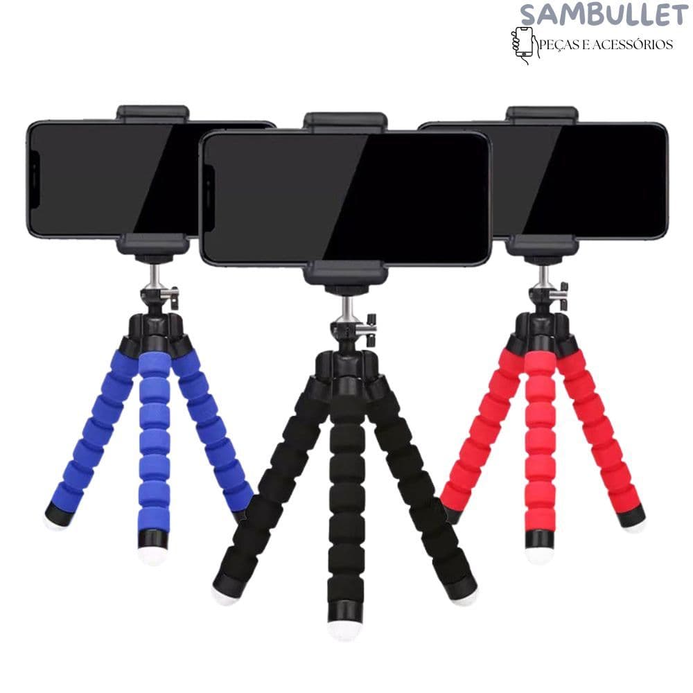 Mini Tripé Portátil Celular Suporte Polvo Flexível Tripé Celular / DR-17