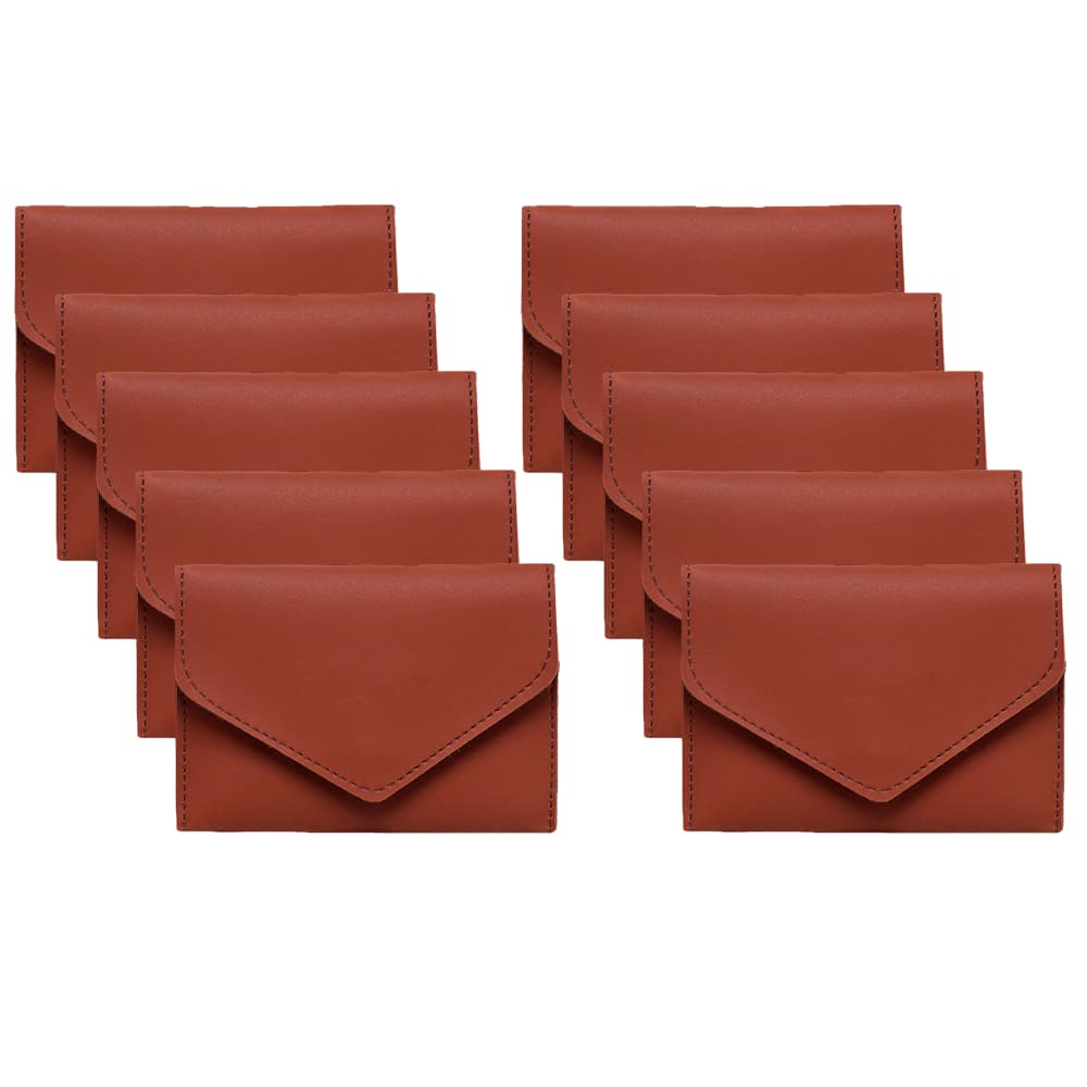 Kit 10 Unidades Carteiras Femininas Porta Cartão Couro Ecológico e Acabamento Premium