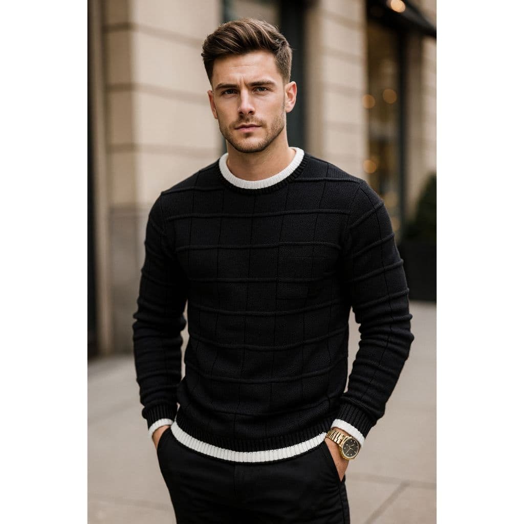 Suéter masculino casaco de frio