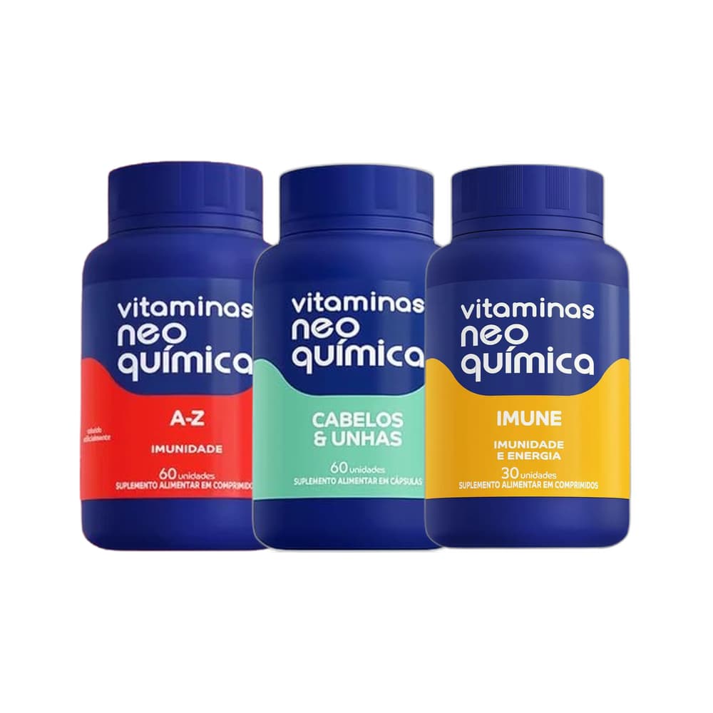 Kit A-z C/60 + Cabelos E Unhas C/60 Ganhe Imune C/30 - Neo