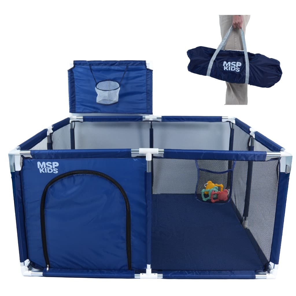 Cercado De bebe Grade De Proteção Chiqueirinho Cercadinho Infantil Com Cesta De Basquete