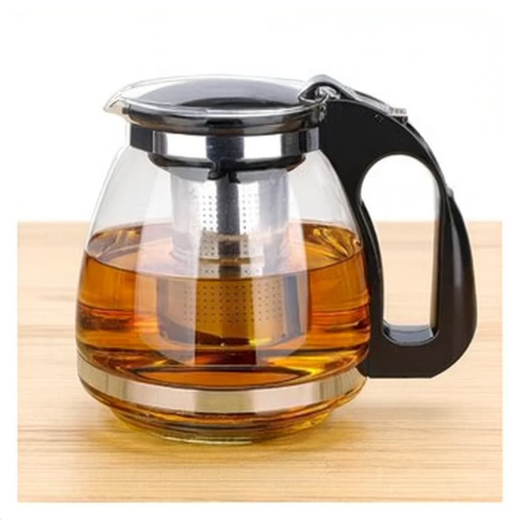 Chaleira De Vidro Com Infusor Para Chá Café Bule 1,2 Litros Para Fogão de Indução.