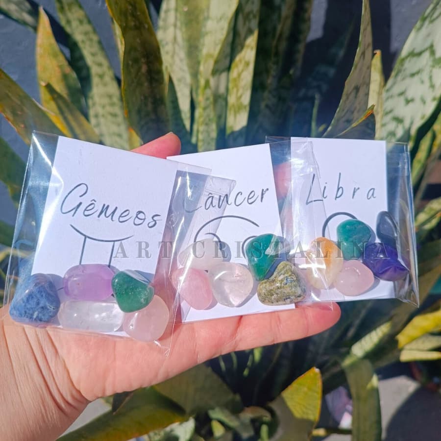 Kit de Pedras Dos Signos Cristais Naturais Energia de Cada Signo.