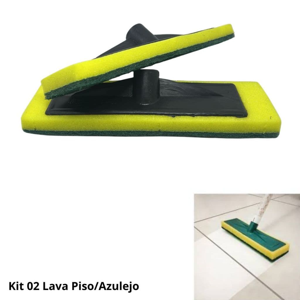 Kit 02 Lava Piso Limpeza Pesada Para  Azulejo/Chão/Cozinha/Banheiro/Piscina/Esfregão/Sem Cabo-NEW