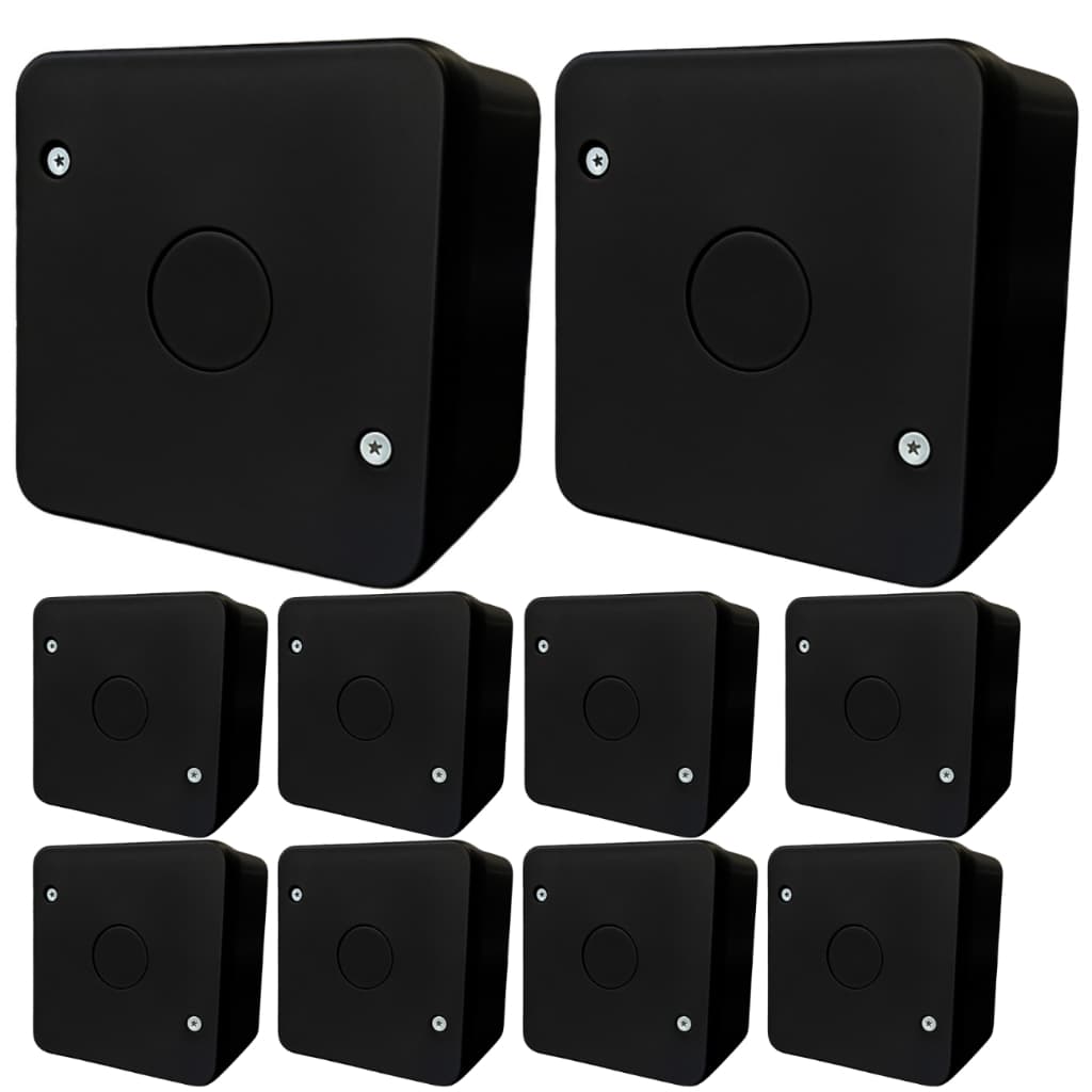 Kit Com 10 Caixas Organizadora CFTV Plástica P/ Câmeras De Segurança IP65 Sobrepor Externa