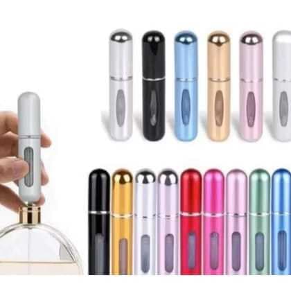 Kit C/12 ate 48 Porta Perfume Recarregavel Portatil Spray 5ml Atacado Preco Bom Barato