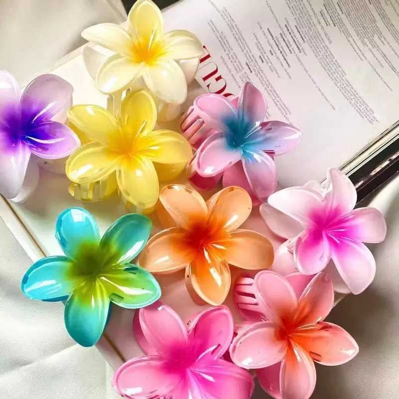 Kits até 12 peças – Grampos/Piranhas de Cabelo Flor de Feriado de Praia – Barrettes / eviamos cor aleatrio