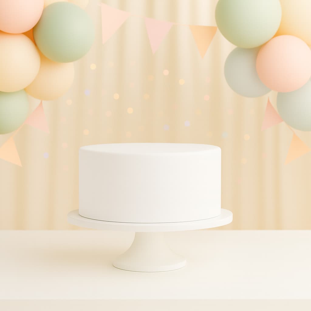 Bolo Fake Encapado Em Eva 25x10 Cm 01 Base - Escolha A Cor