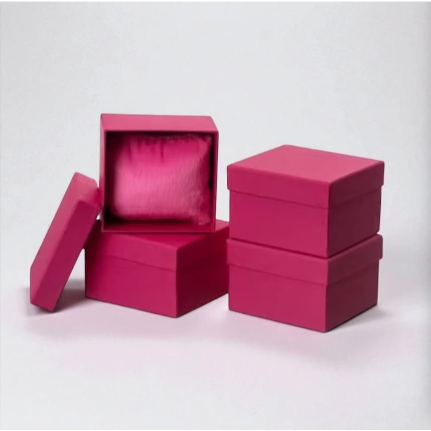 KIT 10/15/20/30 Caixa Caixinha de relógio, caixinha de presente Branco Preto Pink Acrílico Atacado