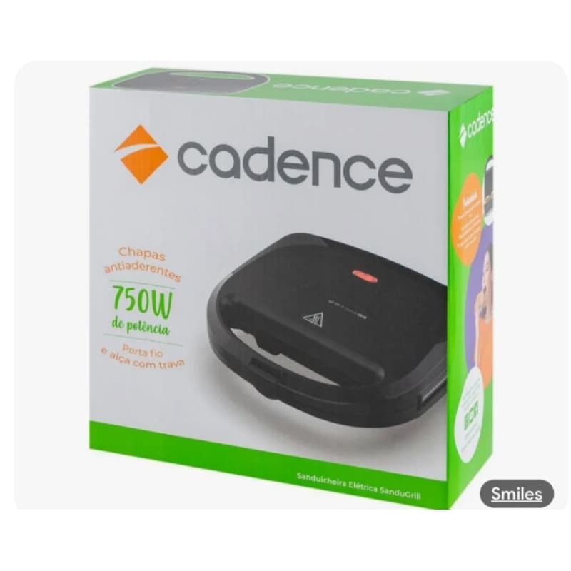 Sanduicheira elétrica Cadence 750W,127B
