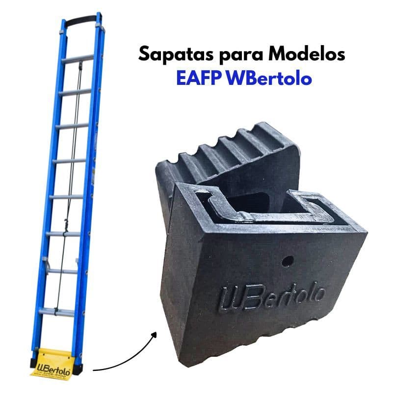 Sapata Antiderrapante Escada Extensivel Azul PREMIUM WBertolo