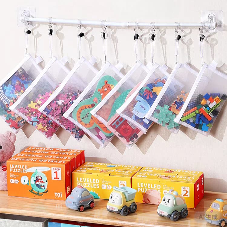 Kit Bolsa Multifuncional para Organizar Brinquedos e Material Escolar das Crianças