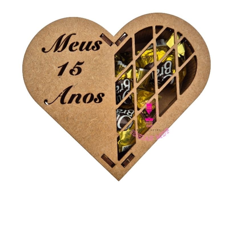10 Caixa Coração MEUS 15 ANOS presente lembrancinha