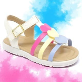 REF: 0015 Sandália Feminina Infantil Delicada De Três Corações