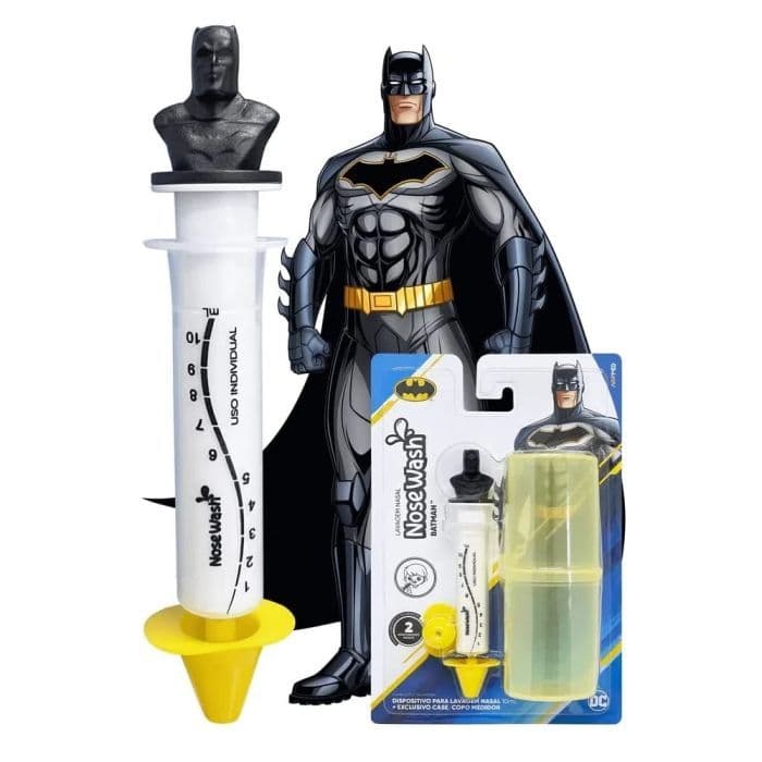Seringa Para Lavagem Nasal Nosewash 10ML com case medidor BATMAN/MULHER MARAVILHA