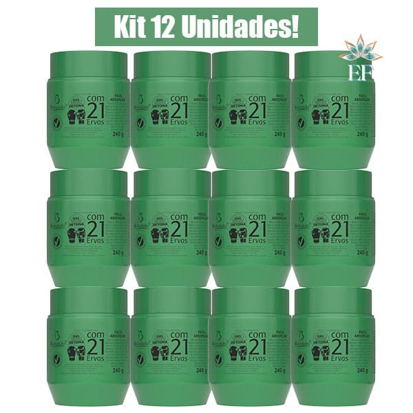 KIT 12 Unidades Gel Massageador DETONA 21 ERVAS 240g BIO INSTINTO