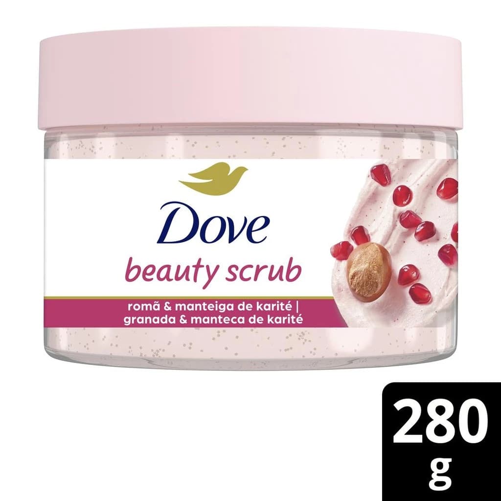 Sabonete Esfoliante Romã & Manteiga de Karité Dove Beauty Scrub Pote 280g