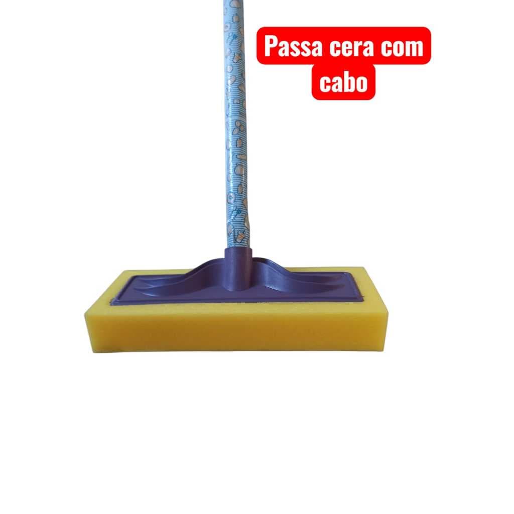 01 unidade de rodo passa cera, limpa vidro com  base plástica e cabo,  resistente.