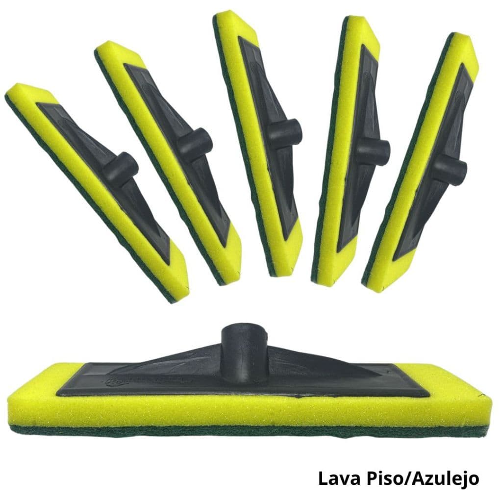 Kit Limpa Piso Rodo Esfregão  Sem Cabo Limpa Azulejo Esfregão  Chão  Com Esponja Abrasiva Multiuso