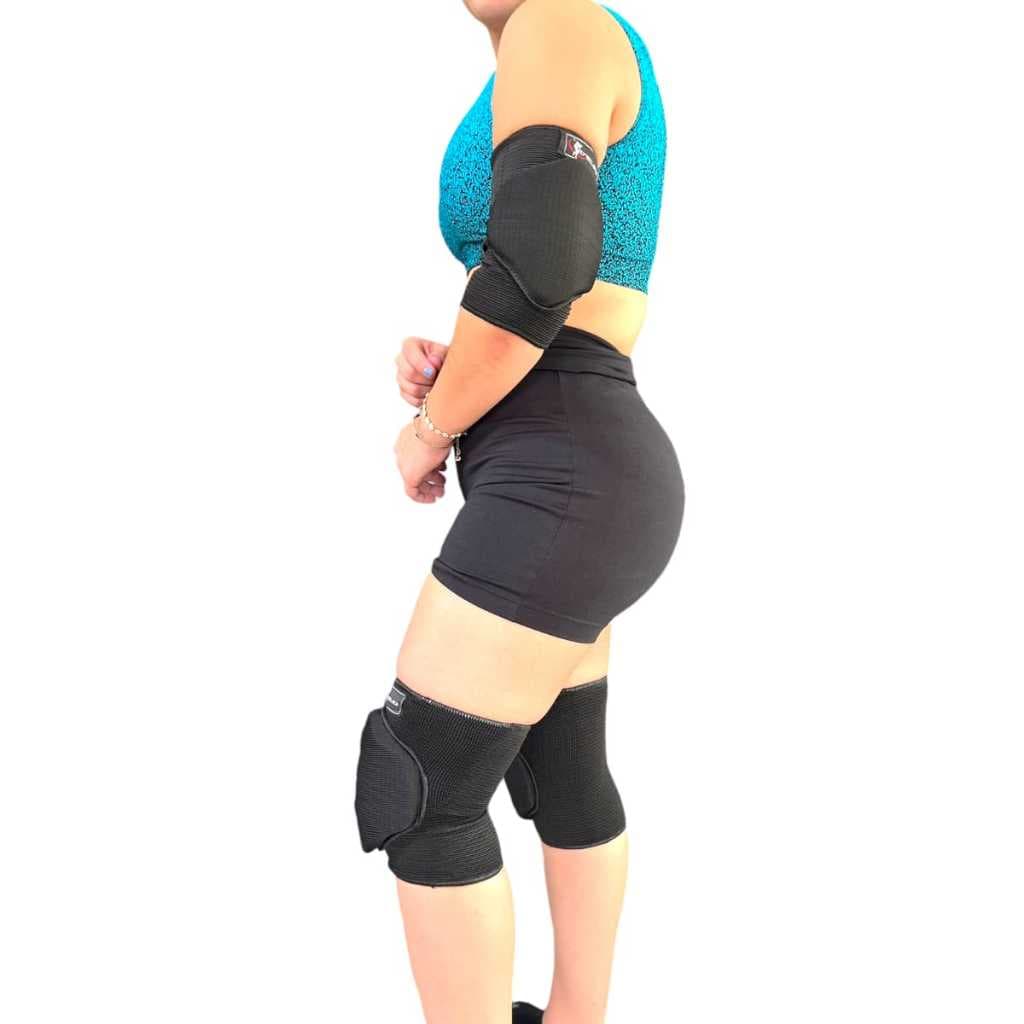 Kit Joelheira e Cotoveleira Infantil para Vôlei, Futsal ou Handball Triatleta Esportes